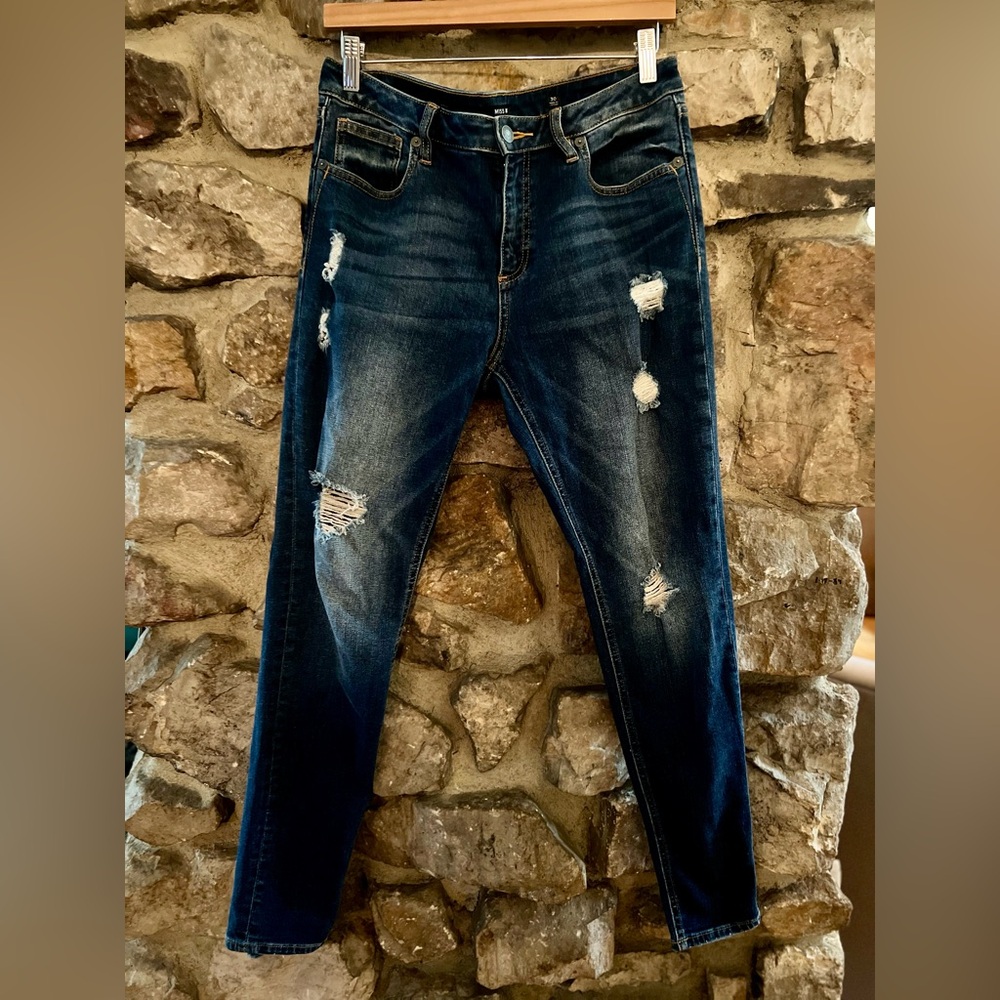 MISS ME - jeans size 30 mid rise dark wash skinny with stretch